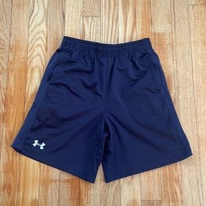 Under Armor Boys Navy Loose Shorts Size Medium